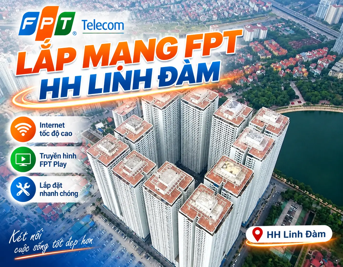 Lắp mạng FPT Hà Nội với nhiều gói cước Internet phù hợp cho gia đình, cá nhân và hộ kinh doanh, cùng các chương trình ưu đãi dành cho khách hàng đăng ký mới.