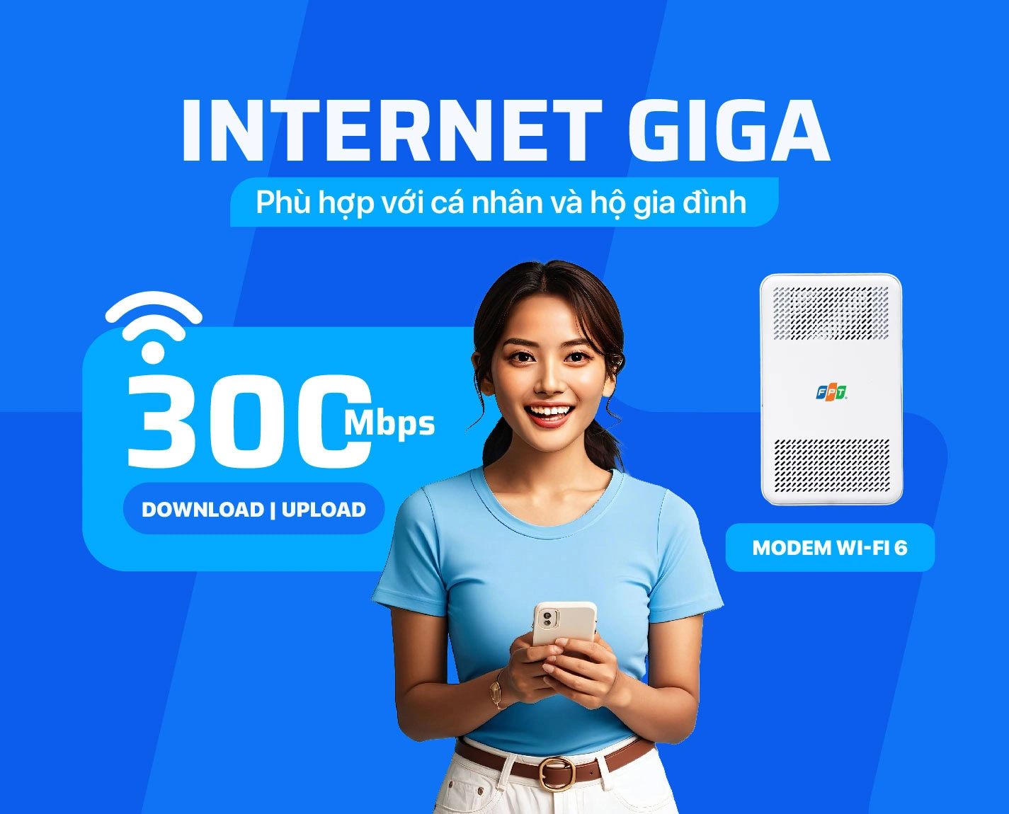 Gói GiGa FPT là lựa chọn Internet tốc độ cao dành cho khách hàng có nhu cầu sử dụng mạng ổn định cho nhiều thiết bị cùng lúc
